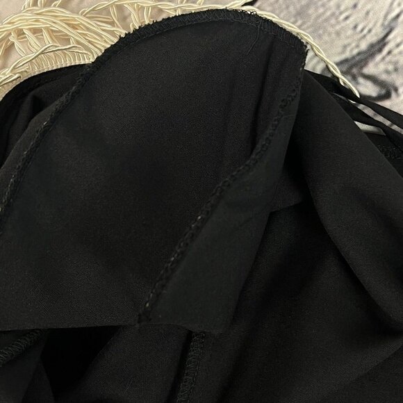 Lacy Afternoon by Shell Kepler Cardigan Black Floral Fringe Womens Large Vintage - Picture 10 of 12